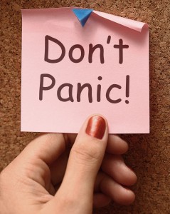 Don't Panic Note Meaning No Panicking Or Relaxing