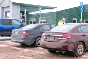 Staff and Students drive up for COVID-19 PCR tests at CVES