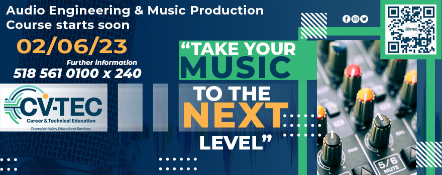 New Banner for the new Audio Engineering and Music Production Course