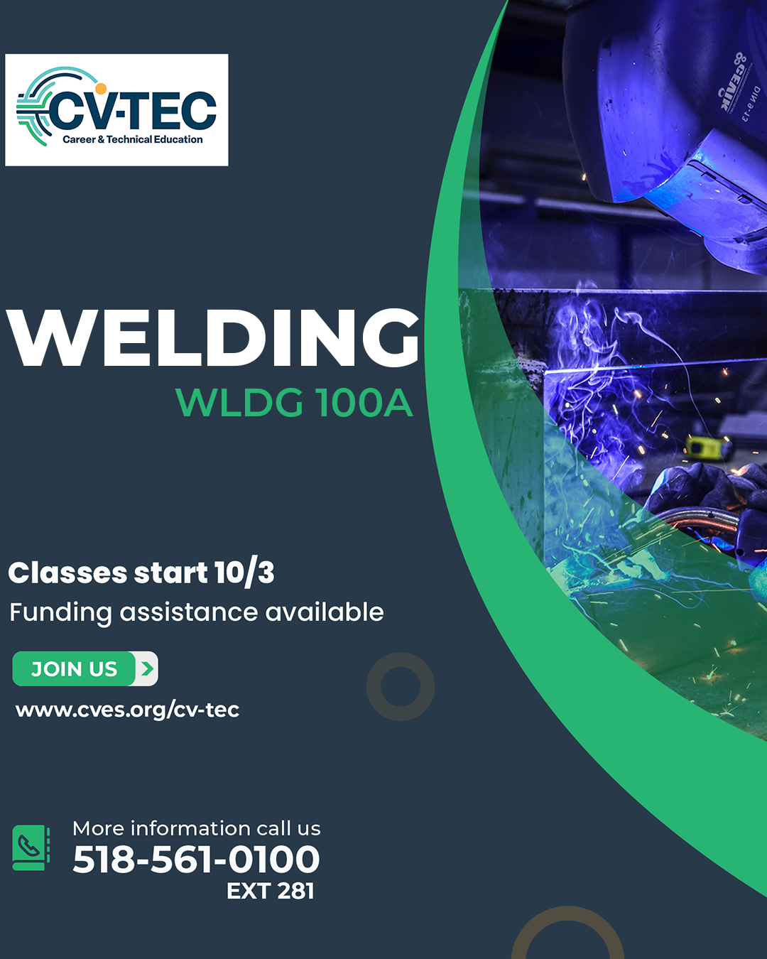 Welding (WLDG 100A) – Champlain Valley Educational Services