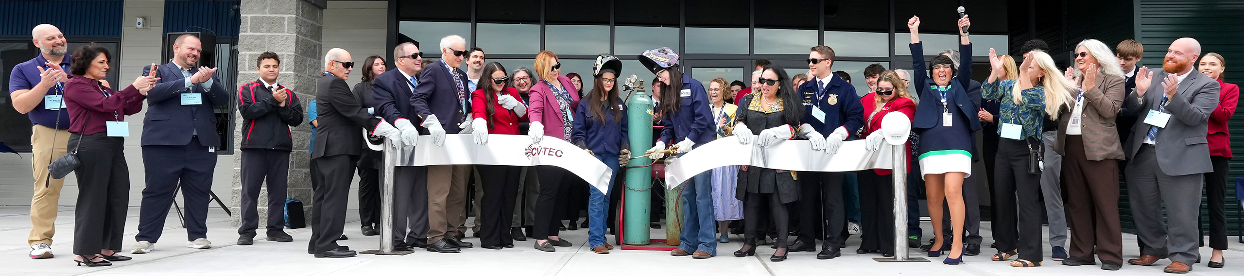 Photo of Celebrating the Official Grand Opening of the New CV-TEC Center with a Ribbon Cutting Ceremony